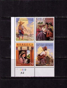 US USA Sc# 2788a MNH FVF PLATE # BLOCK Children's Stories Huckleberry Finn - Picture 1 of 1