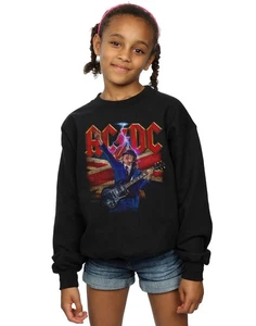 AC/DC Girls Angus Union Flag Lightning Sweatshirt - Picture 1 of 13