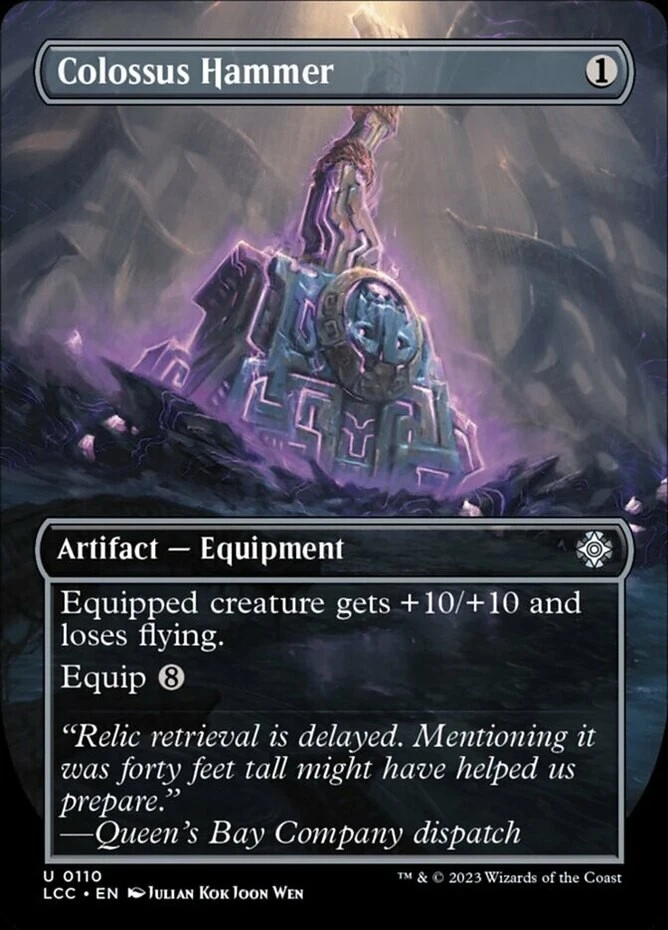 Light Play, English MTG Regular Colossus Hammer - Borderless Commander: The Lost - Image 1 of 1