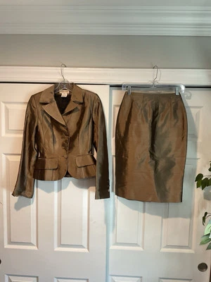 Sophie Sitbon 复古丝绸裙套装夹克和裙子 Y2K 派对办公室工作服 — 第 1/4 张图片