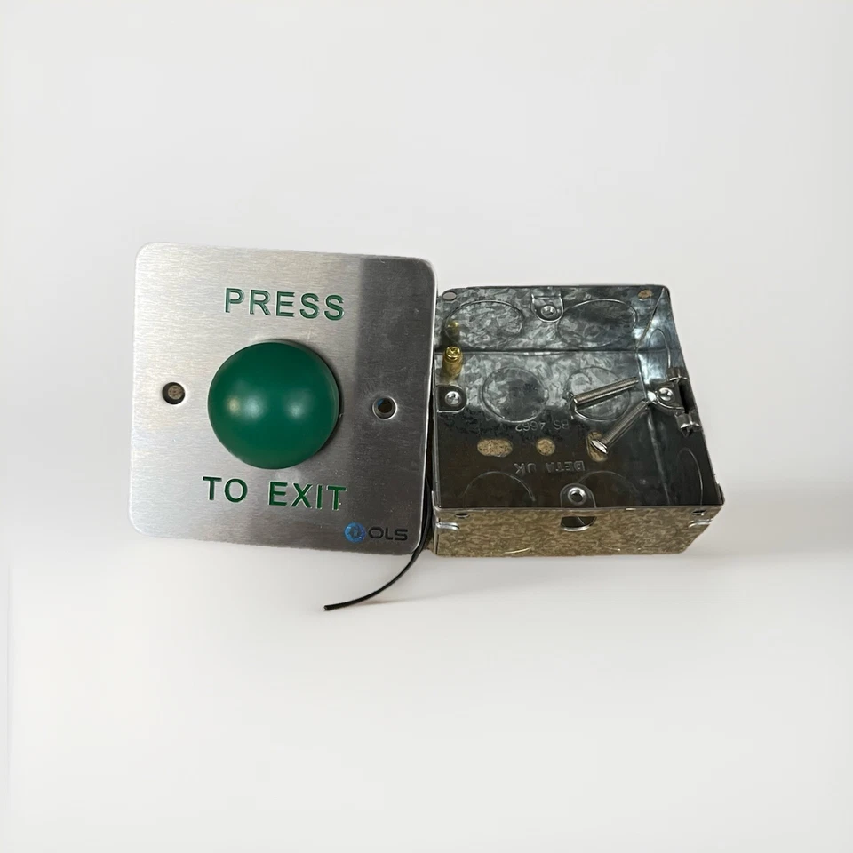 Stainless Steel Green Dome Exit Button Door Release Switch Access Control UK - Image 1 of 1