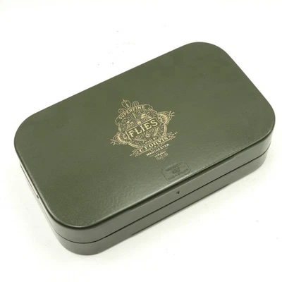 Orvis Superfine Wheatley Fly Box. Dark Green. Foam. Made in England. (A). - Image 1 of 4