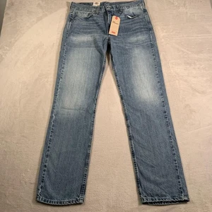 Levis 514 Jeans Herren 32x32 (34x32) blau Straight Fit helle Waschung wasserlos Reißverschluss NEU - Bild 1 von 16
