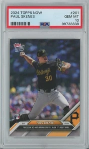 PAUL SKENES 2024 Topps Now Rookie RC Card #201 - 1st MLB Win - PSA 10 -838 - Picture 1 of 2