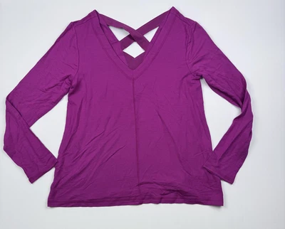 Camisa Lilly Pulitzer Mujer Pequeña Púrpura Cruzada Cuello en V Manga Larga Modal Foto 1 de 4