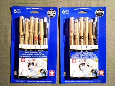 (Lot of 2) SAKURA MANGA-COMIC PRO MARKER SETS - Image 1 of 2