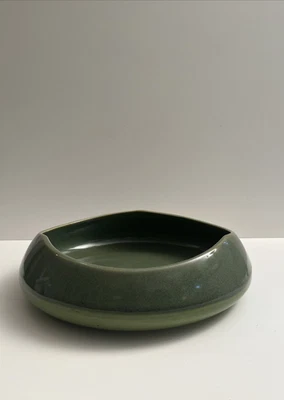 Maceta Bonsai Ikebana de Colección Tazón Suculento Esmalte Verde 12" Borde Ondulado Foto 1 de 4