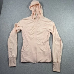 Lululemon In Flux Hooded Jacket Women’s 8 Butter Pink Full Zip Pockets Stretch - Picture 1 of 10