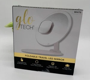 Specchio LED da viaggio pieghevole Glo Tech 8" colore a scelta - scatola aperta - Foto 1 di 6