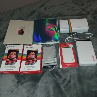 Polaroid Hi-Print Bluetooth 2x Pocket Photo Printer , 80 photo sheets, albums - Image 1 of 3