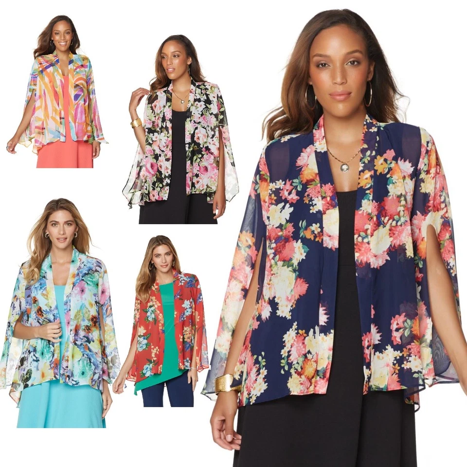 Chaqueta de Gasa Estampada Marca Slinky Cortina Frontal 491906-J (XS, Pequeña y M) Foto 1 de 1