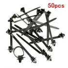 50pcs Nylon Car Cable Tidy Organizer Clips Holder Hose Wire Tie Fixing Strap