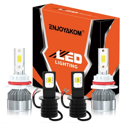 LED Headlight Bulbs High Low Beam Fog light For Mercedes-Benz 420SEL 1986-1991 - Image 1 of 4