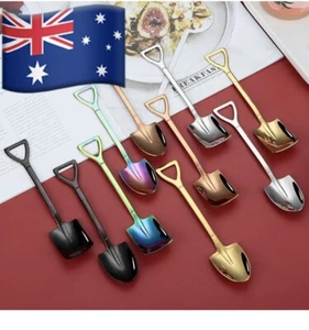 Shovel spoon Stainless-Steel Coffee Dessert Ice Cream Sundae Craft party Kids - Picture 1 of 12