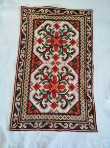 Vintage Arazzo in lana norvegese ricamato a mano - Folk Art Norway Textile - Foto 1 di 5