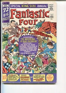 FANTASTIC FOUR ANNUAL 3 FN SUE AND REED MARRIED LEE/KIRBY 1965 - Picture 1 of 2