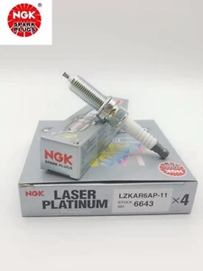 4Pcs NGK LZKAR6AP-11 6643 Platinum Spark Plugs For Nissan Micra March Note Tiida - Picture 1 of 6