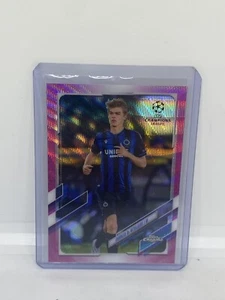 2020-21 Charles De Ketelaere Topps Chrome Pink Wave Refractor Rookie RC - Picture 1 of 2