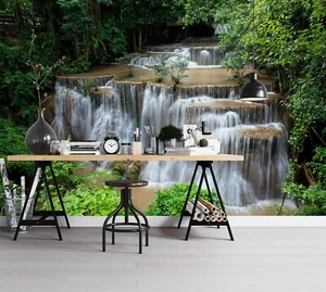 3D Forest Waterfall G3921 Wallpaper Wall Murals Removable Self-adhesive Erin - Picture 1 of 11
