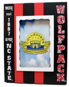 North Carolina State Wolfpack NCSU Wolfpack Licensed Wooden Photo Picture Frame - Picture 1 of 3