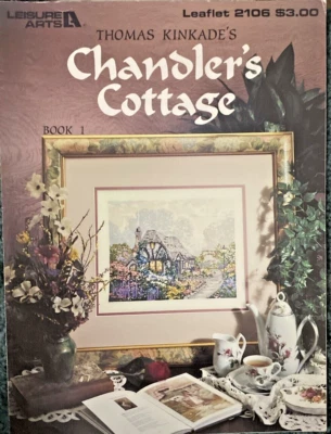 Thomas Kinkade Chandler’s Cottage Leisure Arts Cross Stitch Pattern Booklet 2106 - Image 1 of 4