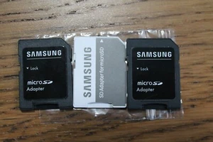 3x Samsung MicroSD To SD Memory Card Adapters For Cameras And Laptops - Picture 1 of 5