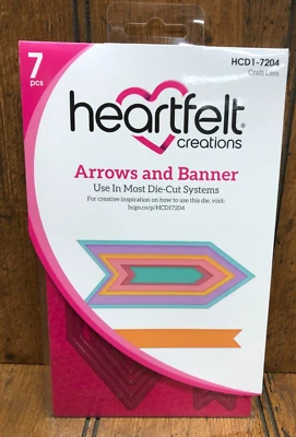 New Heartfelt Creations Craft Dies-Arrows & Banner HCD1-7204 - Image 1 of 2