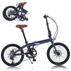MEGHNA 20" Folding City Bike, Lightweight Aluminum Frame, 7-Speed Folding Bike - Picture 1 of 8