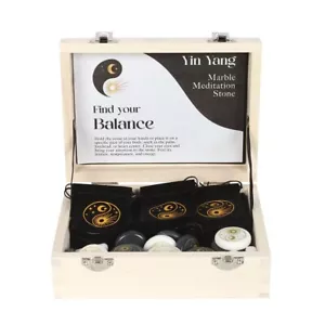 Box of 24 Yin Yang Marble Meditation Stones - Picture 1 of 1