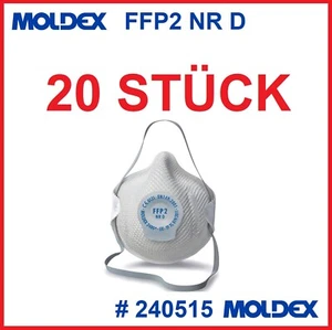 20x Moldex Maske FFP2 NR D / m. Klimaventil Mundschutz Atemschutz / 2405 240515 - Bild 1 von 1