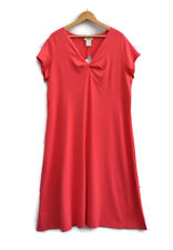 New! TRAVELSMITH Supplex Knit Midi Sheath Dress Size XL Petite Women Salmon PXL