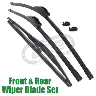 Mitsubishi ASX 2010-2019 Front & Rear Windscreen Wiper Blades Set 24" 21" 10" - Image 1 of 4
