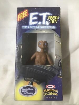 Figura de juguete flexible ET de macarrones con queso KRAFT 2002 vintage *En caja* Foto 1 de 2