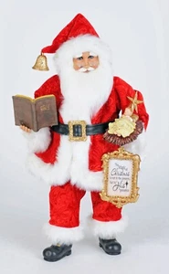 SANTA FIGURINE WITH BABY JESUS AND HOLY BIBLE - Picture 1 of 1