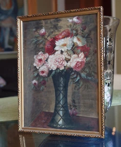 Blumen in Vase um 1930. Nicht signiert. - Picture 1 of 4