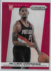 2013-14 Panini Prizm Allen Crabbe Red Prizm Rookie 295 Portland Trail Blazers RC