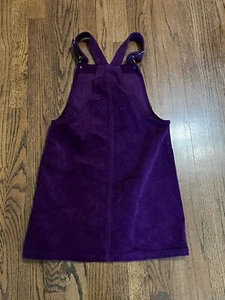 Girls Art Class Overall Purple Corduroy Dress - Picture 1 of 3