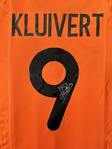 PATRICK KLUIVERT HAND SIGNED NETHERLANDS EURO 2000 SHIRT + PROOF - Picture 1 of 4