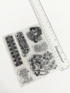 Clear large silicone stamps craft mixed media scrapbooking card making