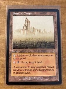 MTG✨DESERTED TEMPLE✨Odyssey MINT RARE Land 2001 Rob Alexander Art UNPLAYED - Picture 1 of 2