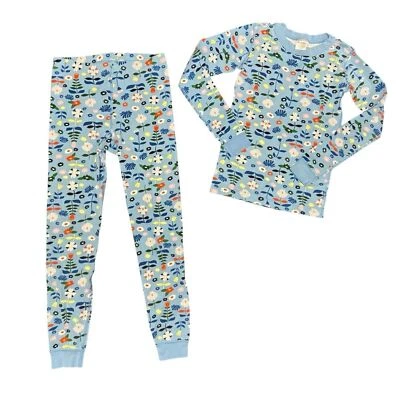 Hanna Andersson Kids Girls Floral Garden Two Piece Long Sleeve Pajamas PJ Set 12 - Image 1 of 4