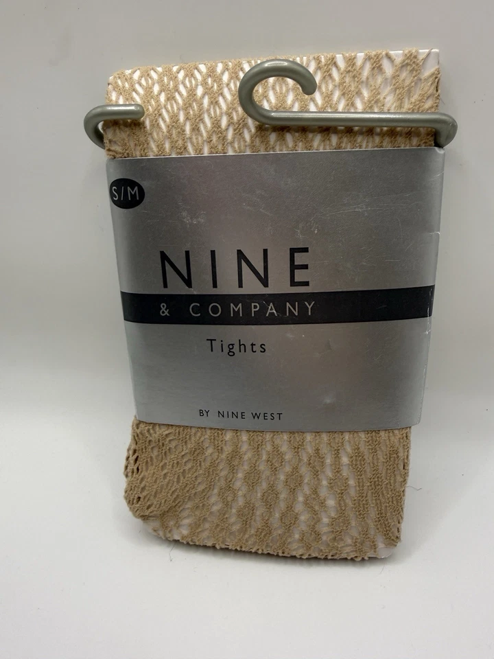Medias de encaje Nine & Company by Nine West S/M patrón de red desnuda 100 % nailon nuevas con etiquetas Foto 1 de 4