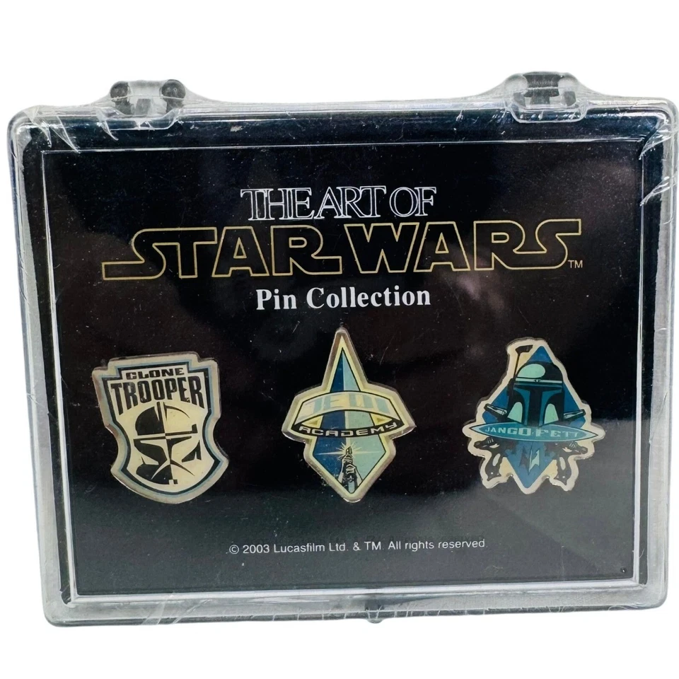 Lucasfilm Arte de Star Wars Academia Jedi Soldado Clon Pin Jango Fett Set 2003 Foto 1 de 4