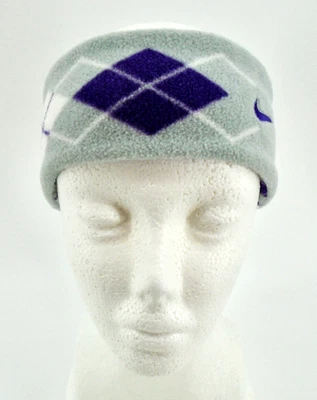 耐克抓绒头带青少年双面灰色/紫色/白色 — 第 1/4 张图片