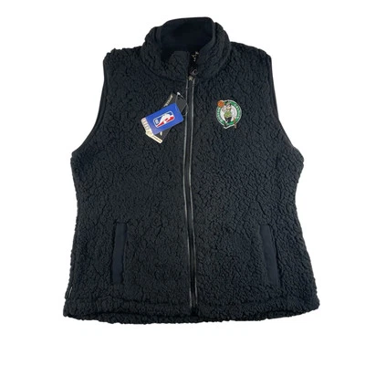 Nuevo con etiquetas Chaleco Antigua Boston Celtics Para Mujer XL Negro Sherpa Vellón Cremallera Completa Cuello Simulado Foto 1 de 4