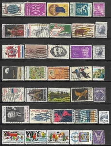 US United States Packet Lot of 35 off paper Stamps USA Collection used - Picture 1 of 1