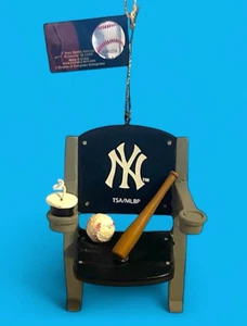 NY YANKEES MLB BASEBALL STADIUM CHAIR SEAT HOLIDAY ORNAMENT - Picture 1 of 3