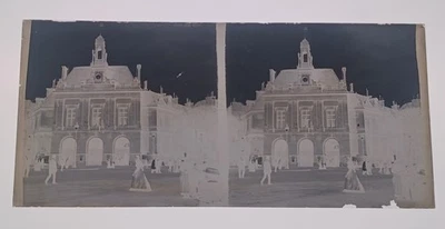Vintage Glass Stereoview Negative Photograph Mairie du XX Place Gambetta - Image 1 of 3