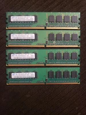 4 Samsung 1Rx8 DDR2 512MB RAM PC2-4200U-444-12-D3 (M378T6553CZ3-CD5) - Image 1 of 3