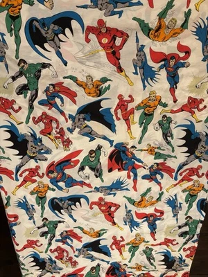 Pottery Barn Kids DC Comics Superhéroes SOLO HOJA PLANA DOBLE Foto 1 de 2